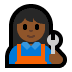 👩🏾‍🔧 woman mechanic: medium-dark skin tone display on Windows